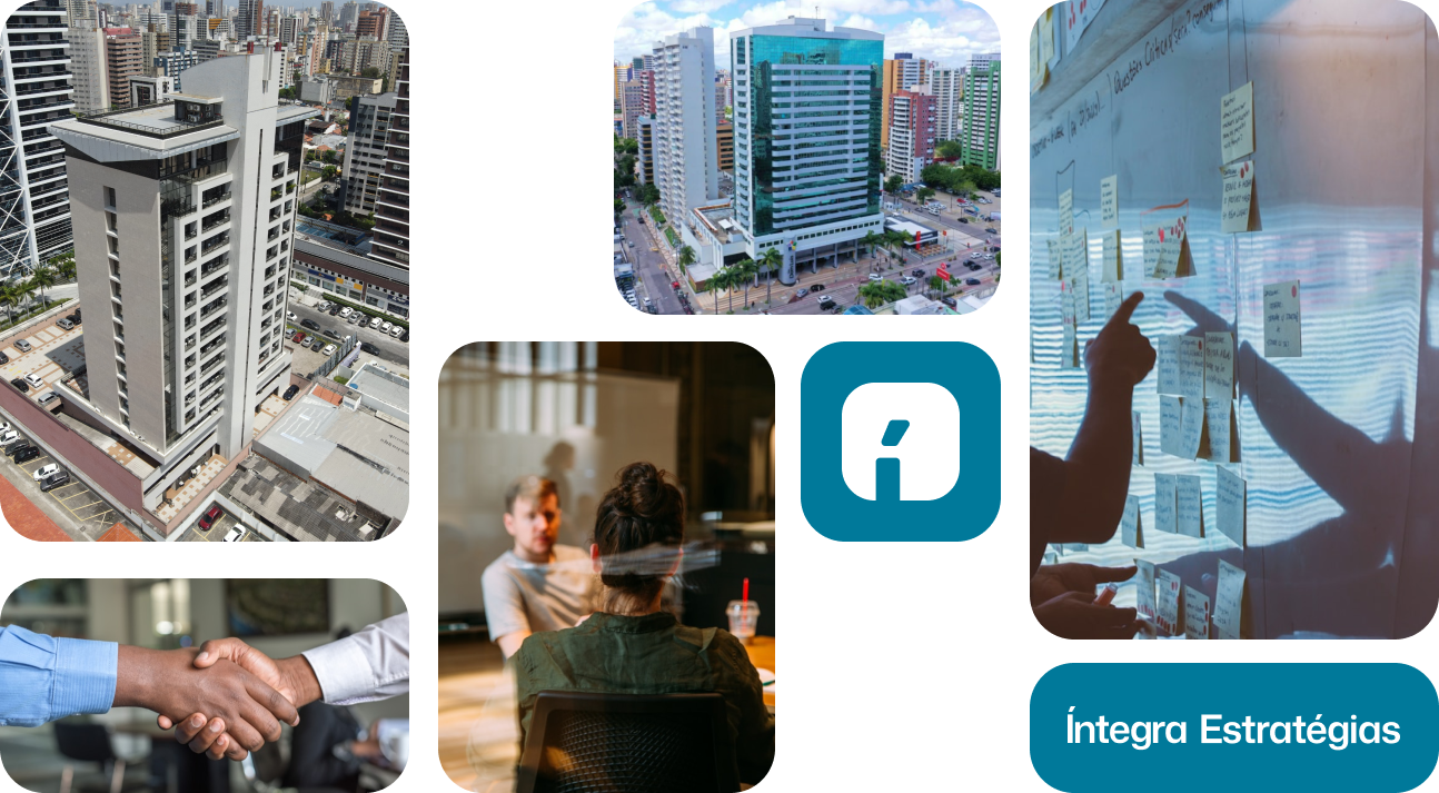 Íntegra Estratégias visual identity moodboard