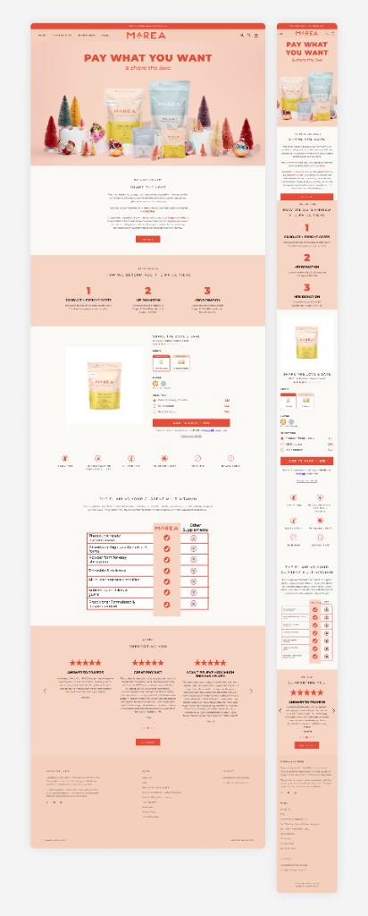 Pay What You Want — versão mobile Marea Wellness